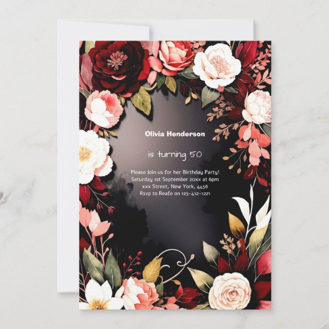 Custom Birthday Invitation (Front)