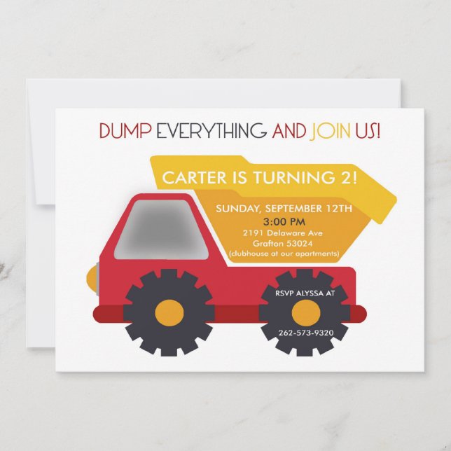 Custom Birthday Invitation (Front)