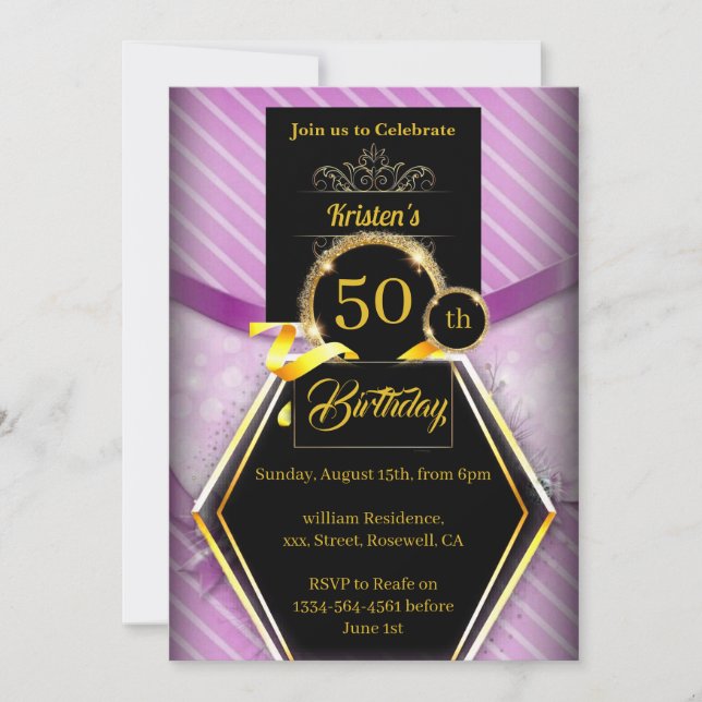 Custom Birthday Invitation (Front)