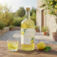 Custom Birthday Limoncello Bottle Label