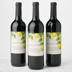 Custom Birthday Limoncello Bottle Label