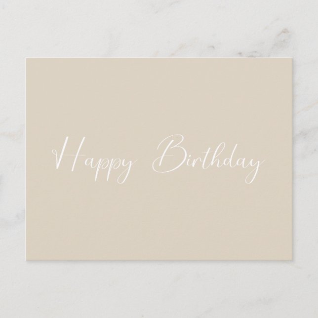 Custom birthday modern simple postcard (Front)
