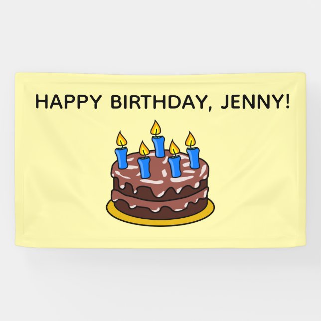 CUSTOM BIRTHDAY NAME PARTY BANNER (Horizontal)