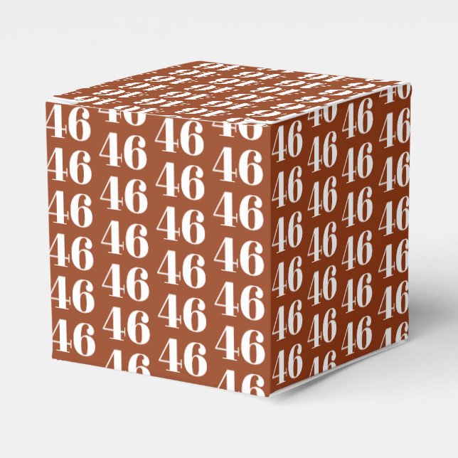 Custom birthday number Gift Box rust cinnamon (Front Side)
