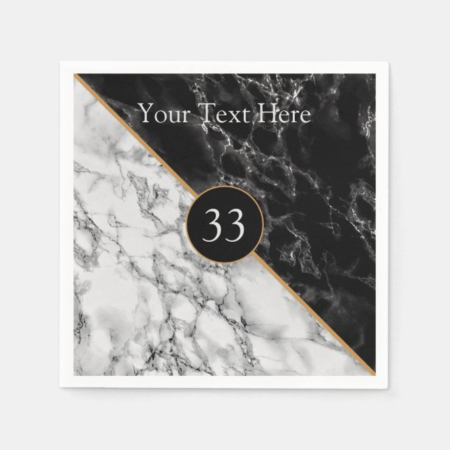 Custom Birthday or Anniversary Napkins Template (Front)