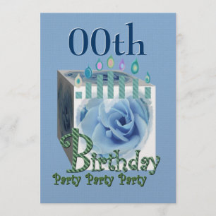 CUSTOM Birthday Party Invitation - BLUE