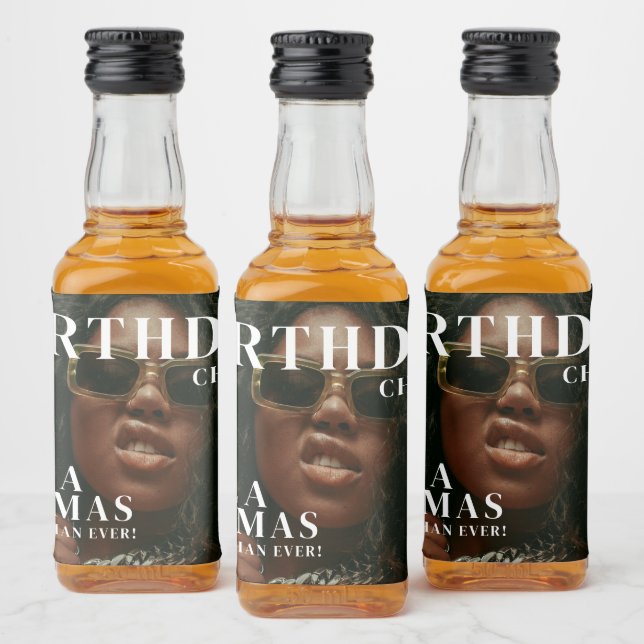 Custom Birthday Party Magazine Cover Cheers Liquor Bottle Label (Bottles)