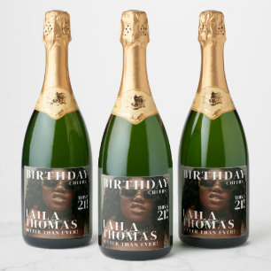 Custom Birthday Party Magazine Cover Cheers Sparkling Wine Label