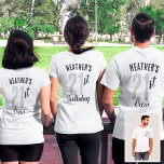 Custom Birthday Party Matching Group Or Squad Grey T-Shirt<br><div class="desc">Are you planning a 21st birthday party or a 50th wedding anniversary and need some great gift ideas? Check out our grey group shirts that are fully customisable for any birthday, reunion, or anniversary get together! These comfortable and stylish shirts are perfect for celebrating your big day with friends. Not...</div>