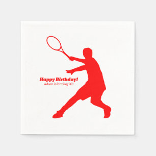 Custom Birthday party napkins for tennis player