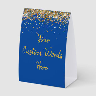 Custom Birthday Party Personalised Blue and Gold