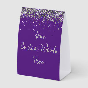 Custom Birthday Party Personalised Purple & Silver