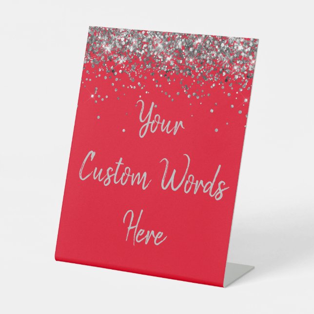 Custom Birthday Party Personalised Your Text Here  Pedestal Sign (Front)