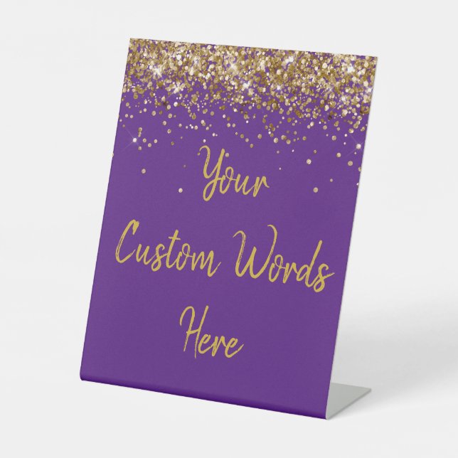 Custom Birthday Party Personalised Your Text Here  Pedestal Sign (Front)