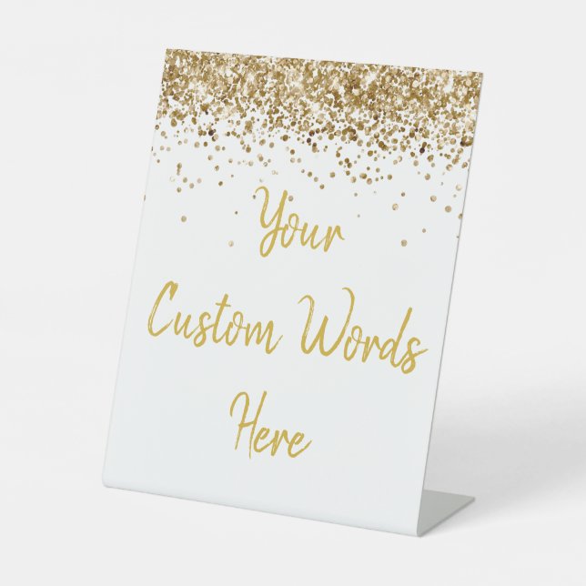 Custom Birthday Party Personalised Your Text Here  Pedestal Sign (Front)