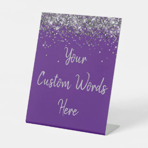 Custom Birthday Party Personalised Your Text Here Pedestal Sign