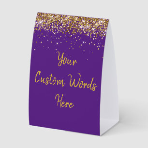 Custom Birthday Party Personalized Purple and Gold
