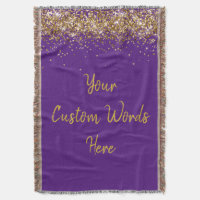 Custom Birthday Party Purple Gold Personalised