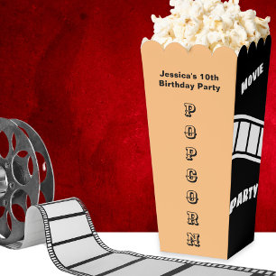 Custom Birthday Party Snack Movie Night Popcorn Favour Box