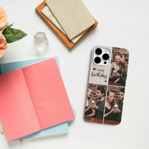 Custom Birthday Photo Collage iPhone Case