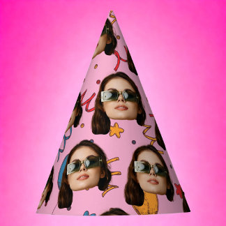 Custom Birthday, Photo, Face, Pattern, Party Decor Hat