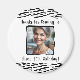 Custom Birthday Photo Name 50th Birthday Thank You Magnet