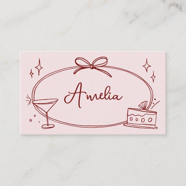 Custom birthday place card (Front)