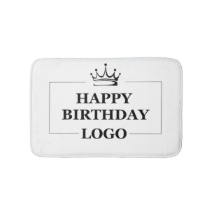 Custom Birthday Template Personalise Gift Design Bath Mat