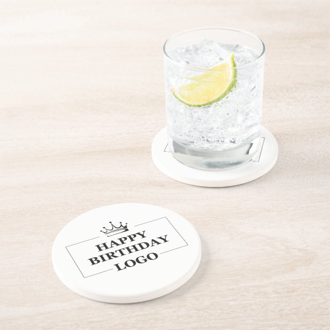Custom Birthday Template Personalise Gift Design Coaster (Side)