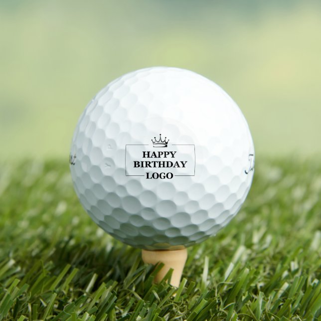 Custom Birthday Template Personalise Gift Design Golf Balls (Insitu Tee)