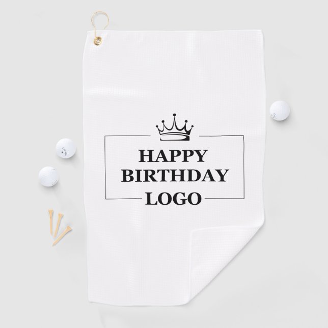 Custom Birthday Template Personalise Gift Design Golf Towel (InSitu)