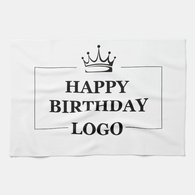 Custom Birthday Template Personalise Gift Design Tea Towel (Horizontal)