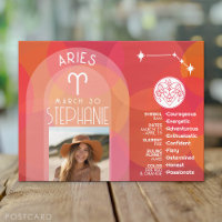 Custom Birthday Zodiac Aries - Modern Design