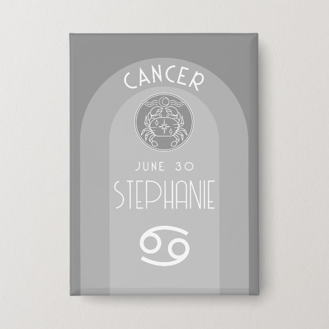 Custom Birthday Zodiac Cancer - Modern Design (Front)