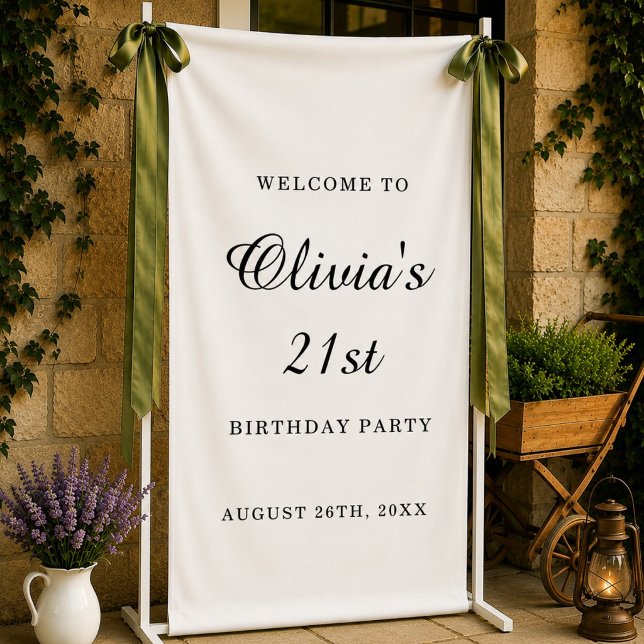 Custom Bithday Welcome 21st Birthday Customised Banner (Creator Uploaded)