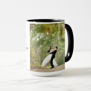 Custom Black 15 oz Ringer Mug Love By ZAZZ_IT