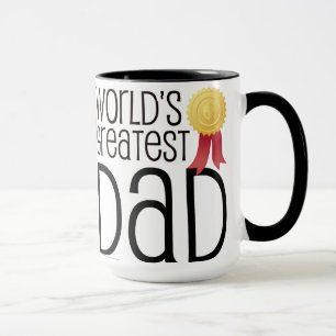 Custom Black 15 oz Ringer Worlds Best Dad ZAZZ_IT Mug