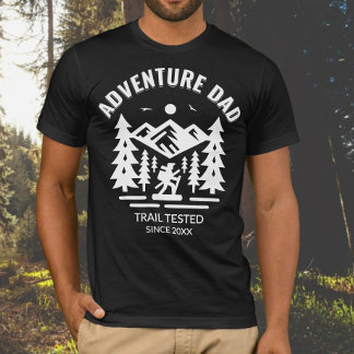 Custom Black Adventure Dad Trail Tested T-Shirt