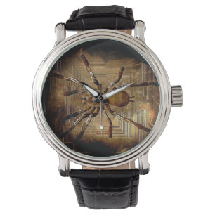 Custom Black and Brown Creepy Crawly Spider Watch