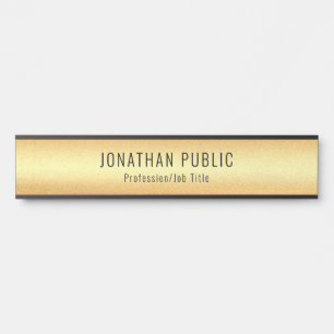 Custom Black And Gold Glamour Template Elegant Door Sign