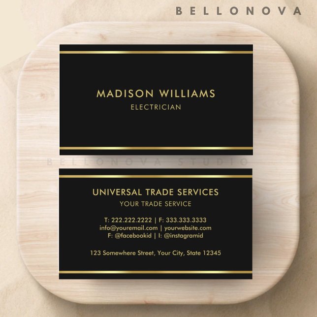 Custom Black and Gold Premium Professional Business Card (Custom Black and Gold Premium Professional Business Card)