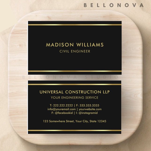 Custom Black and Gold Premium Professional Business Card (Custom Black and Gold Premium Professional Business Card)