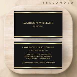 Custom Black and Gold Premium Professional Business Card