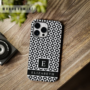 Custom Black And White Brazil Ipanema Geometric  Case-Mate iPhone 14 Pro Max Case