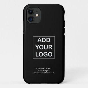 Custom Black and White Business Company Logo  iPhone 11 Case