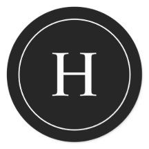 Custom Black and White Elegant Monogram
