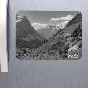 Custom Black and White Photo Refrigerator Magnet