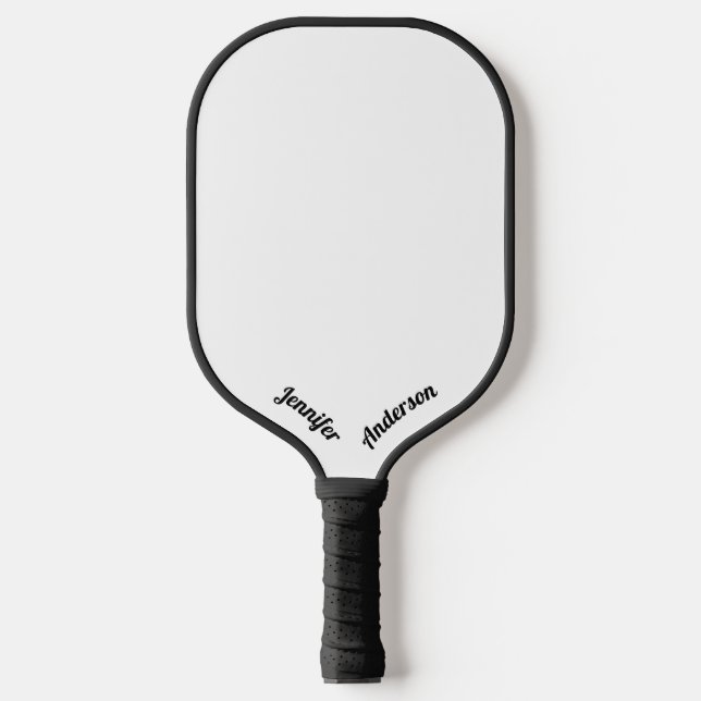 Custom Black and White Pickleball Paddle (Front)