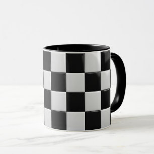 Custom black and white shiny mug. mug