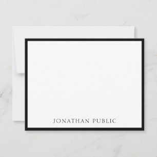 Custom Black Border Simple Design White Template
